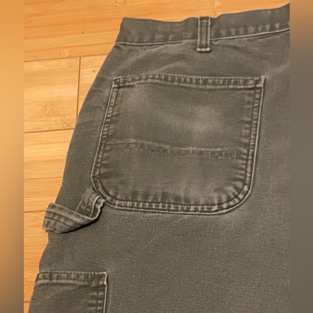 Vintage Carhartt Work Pants Duck Canvas Moss Green 36x30 - Picture 9 of 11